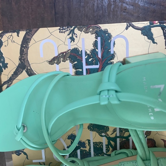 Marc Fisher Mint Green Heeled Sandals - Picture 3 of 6